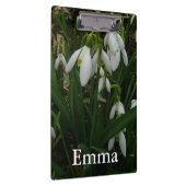 Snowdrops I (Galanthus) Weiße Frühlingsblumen Klemmbrett (Rechts)