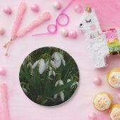 Snowdrops I (Galanthus) Weiße Frühlingsblumen Pappteller (Party)