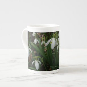 Snowdrops I (Galanthus) Weiße Frühlingsblumen Porzellantasse