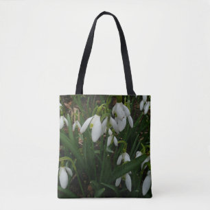 Snowdrops I (Galanthus) Weiße Frühlingsblumen Tasche