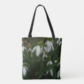 Snowdrops I (Galanthus) Weiße Frühlingsblumen Tasche (Rückseite)