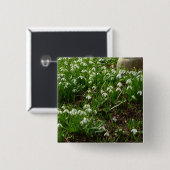 Snowdrops II (Galanthus) Frühlingsflora Button (Vorne & Hinten)