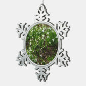 Snowdrops II (Galanthus) Frühlingsflora Schneeflocken Zinn-Ornament (Rechts)