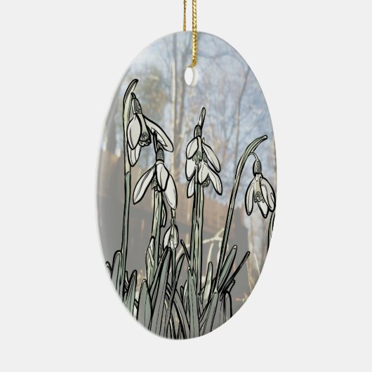 Snowdrops Keramikornament (Rechts)