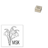 Snowdrops - Monogramm Frühlingsblumen 1x1 Gummistempel (Stempel)