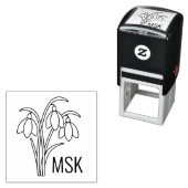 Snowdrops - Monogramm Frühlingsblumen Permastempel (Beispiel)