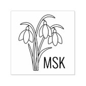 Snowdrops - Monogramm Frühlingsblumen Permastempel (Design)