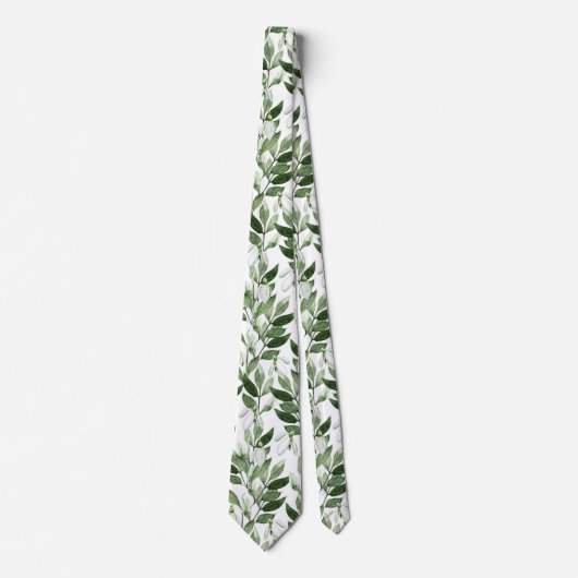 Snowdrops Muster Krawatte (Vorderseite)