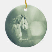 Snowdrops Nature Foto Keramik Ornament (Vorne)