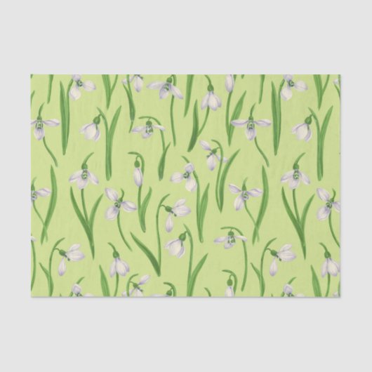 Snowdrops on honey dew seidenpapier (Vorderseite)