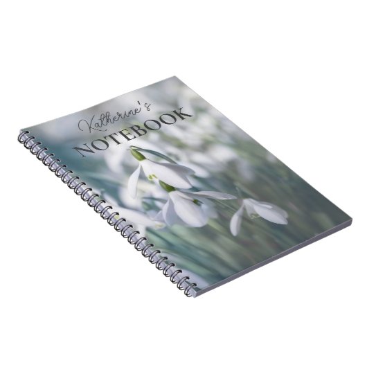 Snowdrops Personalisiertes Notebook Notizblock (Rechte Seite)