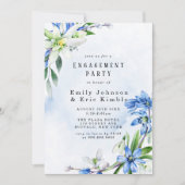 Snowdrops Scilla Spring Floral Engagement Party Einladung (Vorderseite)