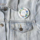 Snowdrops und Scilla Spring Floral Boy Baby Shower Button (Beispiel)