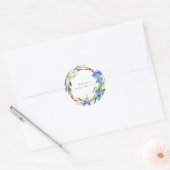 Snowdrops und Scilla Spring Floral Boy Baby Shower Runder Aufkleber (Umschlag)