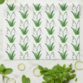 Snowdrops Weiße Blume Wasserfarbe Geschirrtuch (Gefaltet)