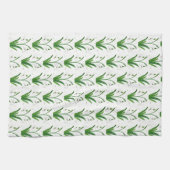 Snowdrops Weiße Blume Wasserfarbe Geschirrtuch (Horizontal)