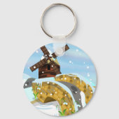 Snowdrops Windmühle Schlüsselanhänger (Vorderseite)