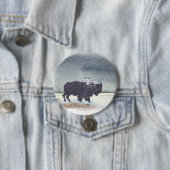 Snowdusted Bison-Malerei Button (Beispiel)