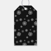 Snowfall Black Gift Tag Geschenkanhänger (Vorderseite)