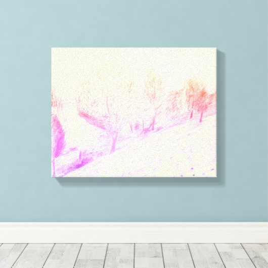 Snowfall Canvas Print Leinwanddruck (Insitu (Holzboden))