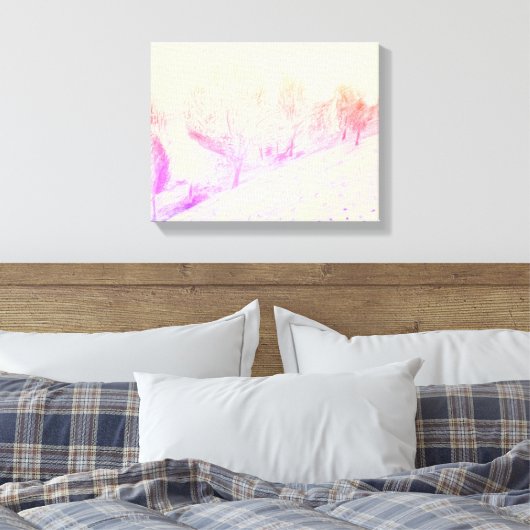 Snowfall Canvas Print Leinwanddruck (Insitu (Schlafzimmer))