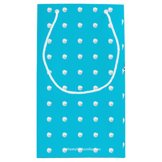 Snowfall Dancer Aqua Kleine Geschenktüte (Rückseite)