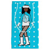 Snowfall Dancer Aqua Kleine Geschenktüte (Vorderseite)