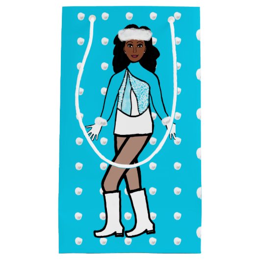 Snowfall Dancer Aqua Kleine Geschenktüte (Vorderseite)