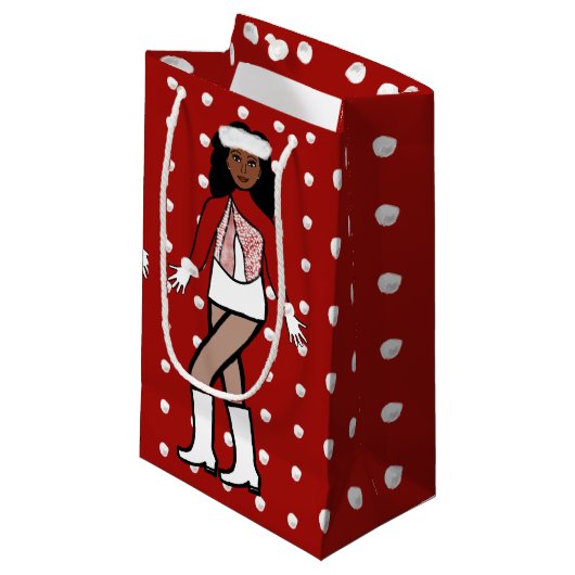 Snowfall Dancer Red Kleine Geschenktüte (Vorderseite Schrägansicht)