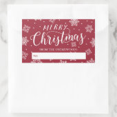Snowfall Frohe Weihnachten Personalisierte Geschen Rechteckiger Aufkleber (Tasche)