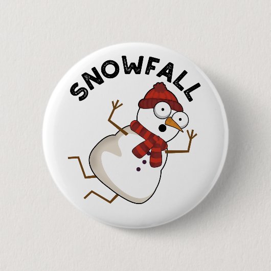 Snowfall Funny Snow Pub Button (Vorderseite)