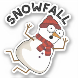 Snowfall Funny Snow Puns Aufkleber