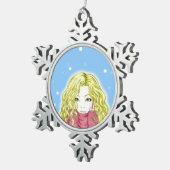 Snowfall Girl Snowflake Ornament (Rechts)