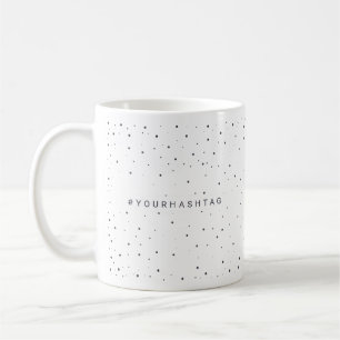 Snowfall Hashtag   Minimalistische moderne soziale Kaffeetasse