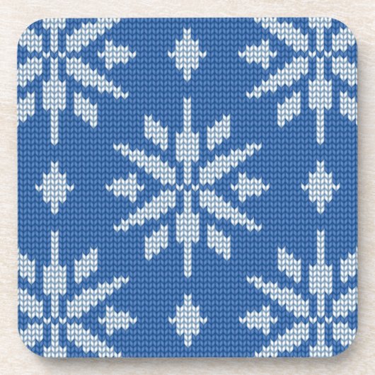 Snowfall Knit Getränkeuntersetzer (Vorderseite)