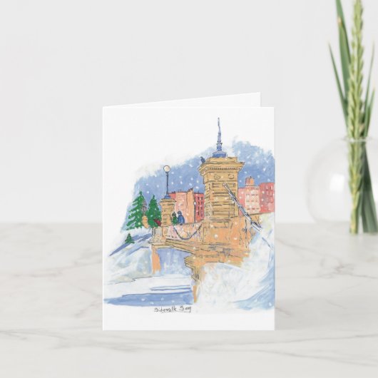 Snowfall Lagoon Holiday Card Karte (Vorderseite)