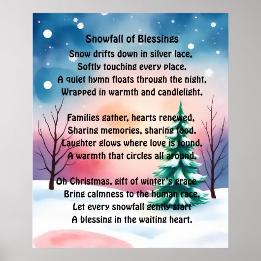 Snowfall of Blessings Poster (Vorne)