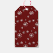 Snowfall Red Gift Tag Geschenkanhänger (Vorderseite)