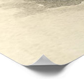 Snowfall Silence: Umbrella in the Winter Mist Poster (Ecke)