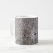 Snowfall über den Finley River Kaffeetasse (Vorderseite Links)