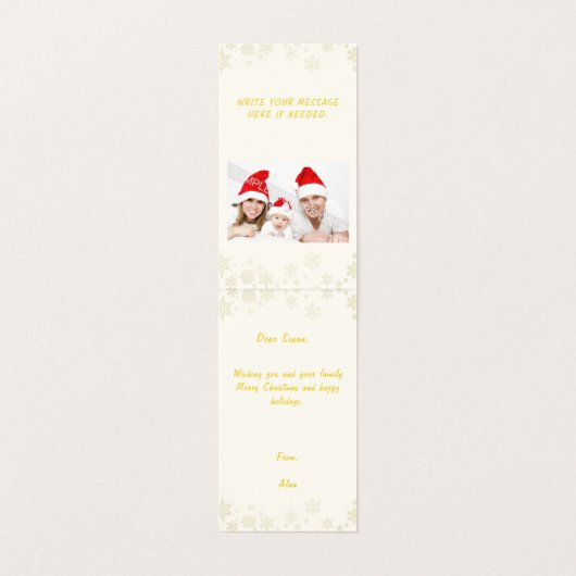 Snowfall Weihnachtsbaum Grüße Karten (Innenseite Aufgefaltet)