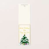Snowfall Weihnachtsbaum Grüße Karten (Außenseite Aufgefaltet)