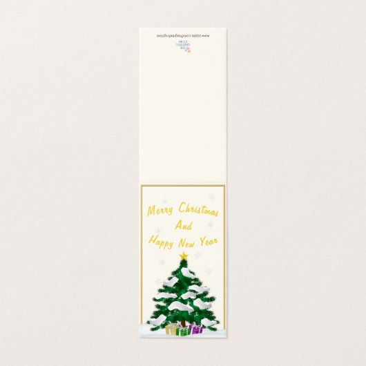 Snowfall Weihnachtsbaum Grüße Karten (Außenseite Aufgefaltet)