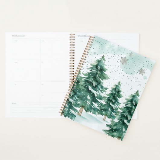 Snowfall Whispers – Winter Forest Notebook Planer (Anzeige)