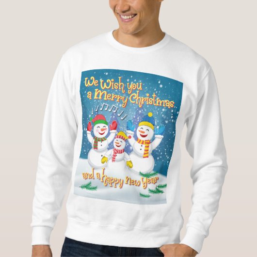 SnowFamily - Weihnachten und Neues Jahr - hässlich Sweatshirt (Vorderseite)
