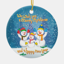 SnowFamily - Weihnachten und Neues Jahr Keramik Ornament