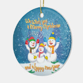 SnowFamily - Weihnachten und Neues Jahr Keramik Ornament (Links)