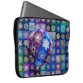 Snowfänger Schneeflocke-Temperatur-Quilt Laptopschutzhülle (Vorne Rechts)