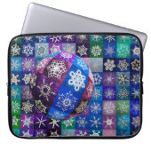 Snowfänger Schneeflocke-Temperatur-Quilt Laptopschutzhülle (Vorderseite)