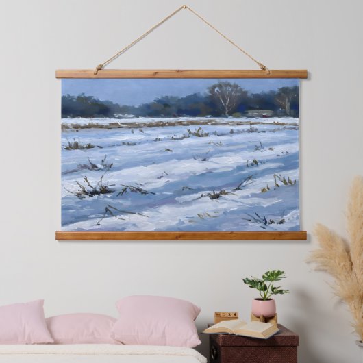 Snowfield Wandteppich Mit Holzrahmen (Schlafzimmer)